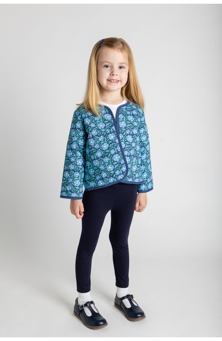 Florence Eiseman Floral Print Quilted Jacket, Alternate, color, Blue Floral