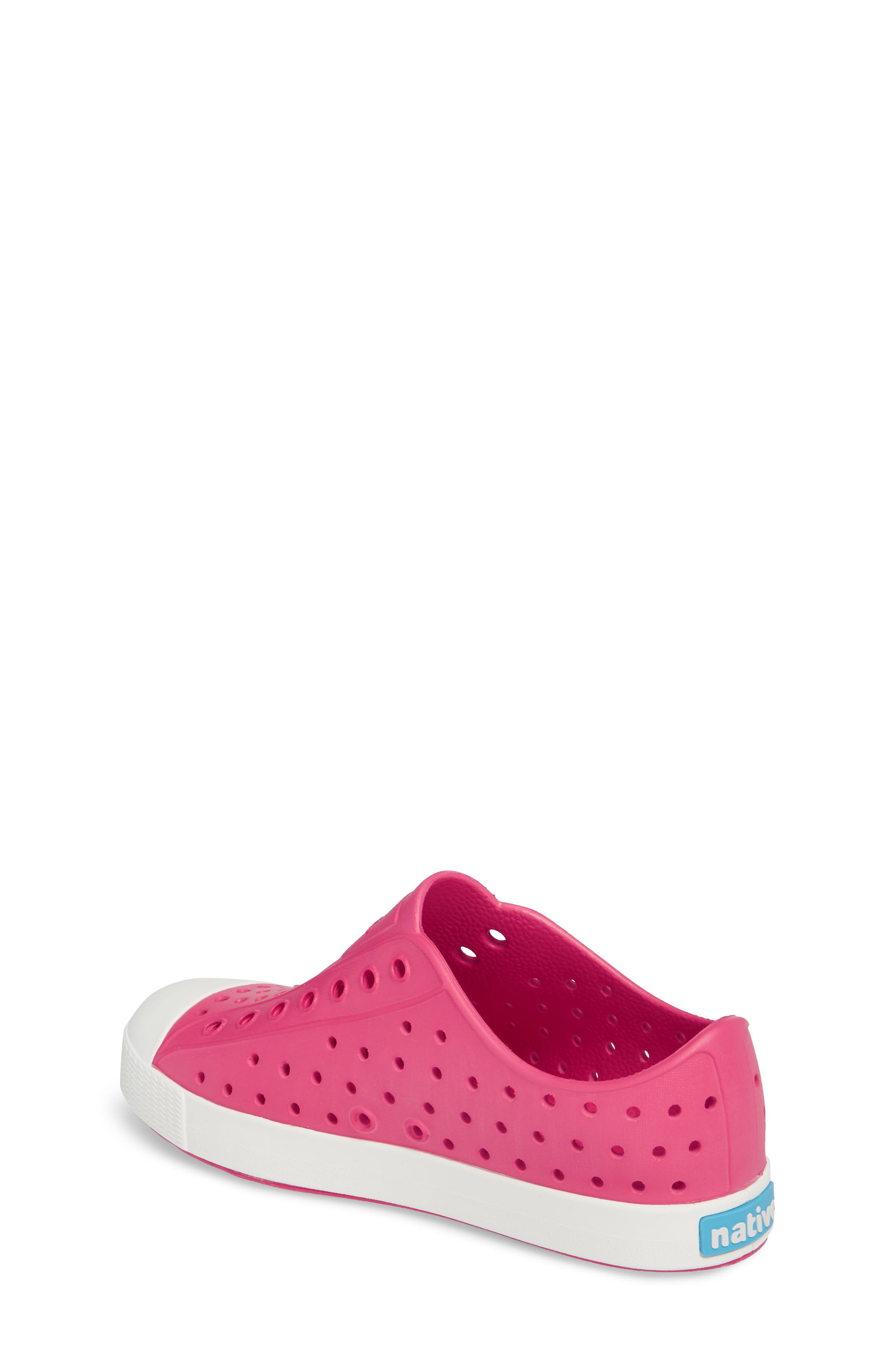 Native Shoes Kids' Jefferson Water Friendly Slip-On Sneaker, Alternate, color, Hollywood Pink/ Shell White