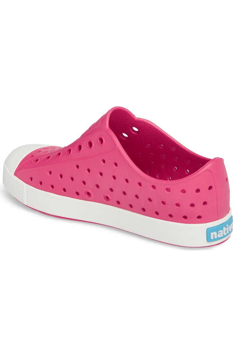 Native Shoes Kids' Jefferson Water Friendly Slip-On Sneaker, Alternate, color, Hollywood Pink/ Shell White