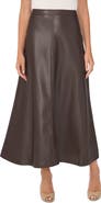 Vince Camuto Faux Leather A-Line Skirt
