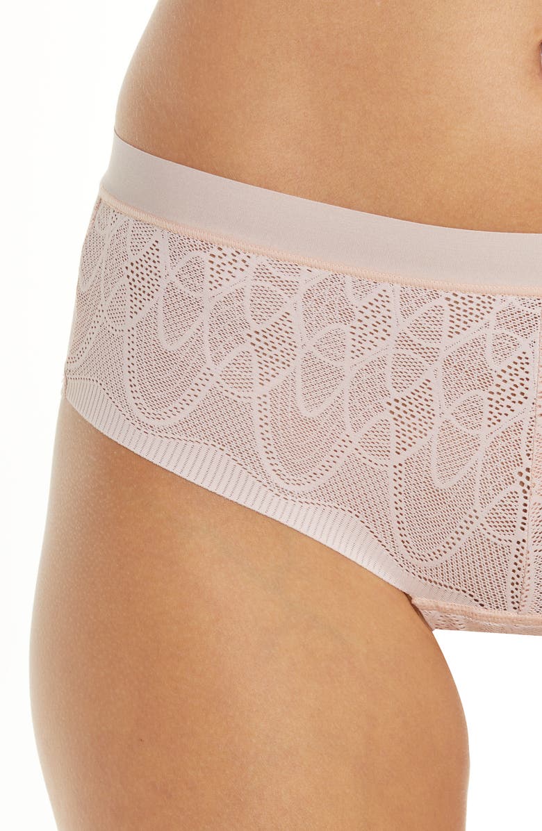 DKNY Lace Comfort Hipster Panties, Alternate, color, Blush