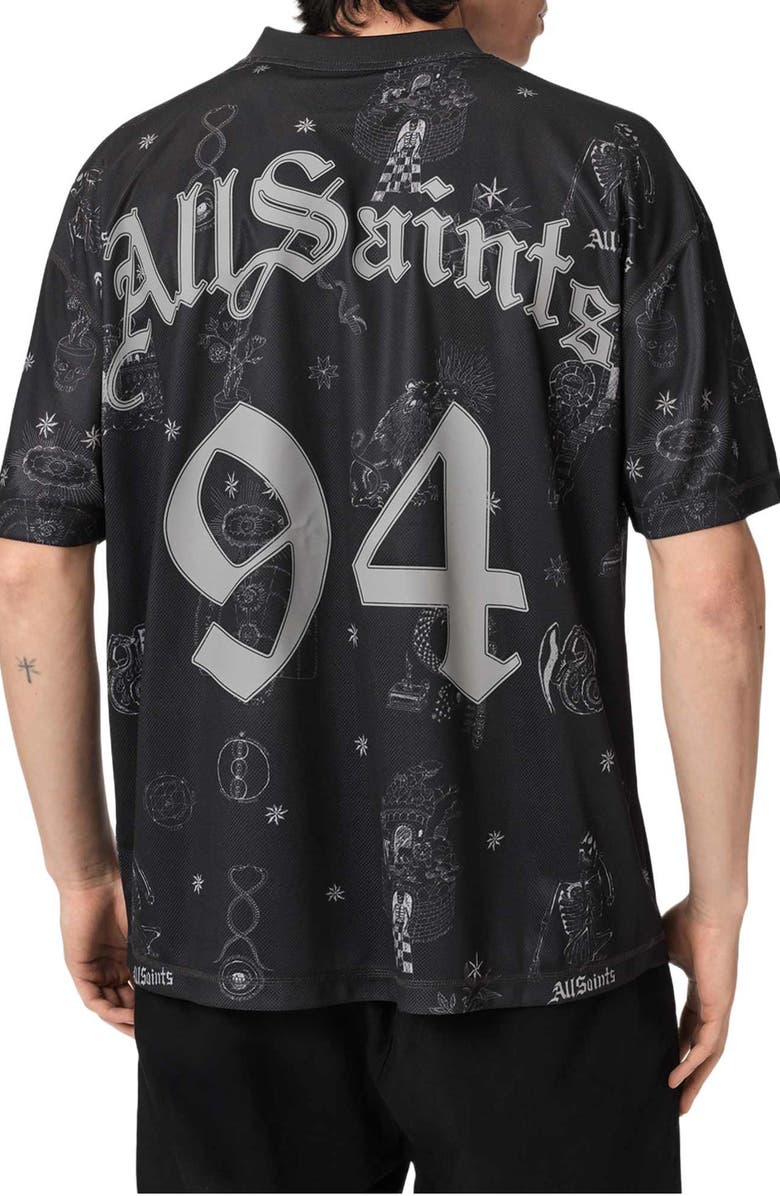 AllSaints Terra Soccer Jersey, Alternate, color, Jet Black