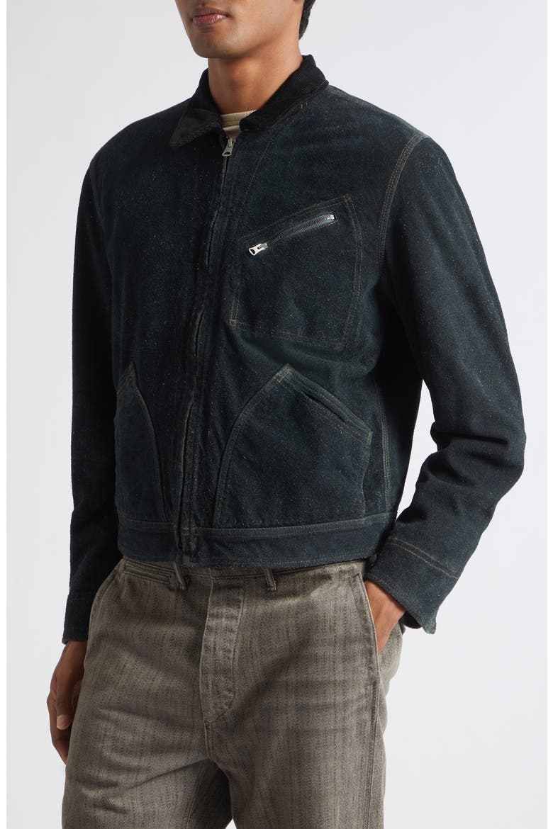 Chrysler Indigo Suede Jacket, Alternate, color, VINTAGE INDIGO