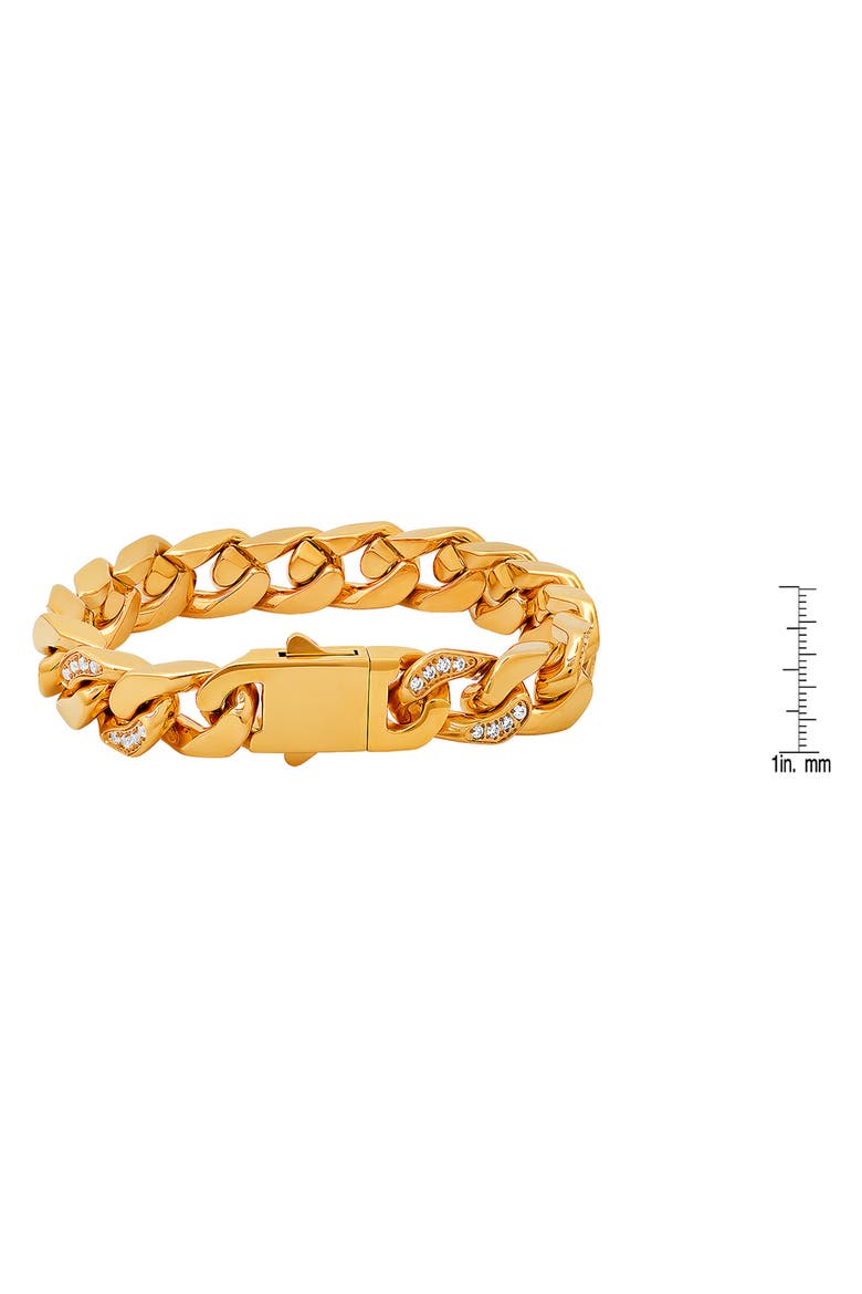 18K Gold Plate Curb Link Bracelet, Alternate, color, GOLD