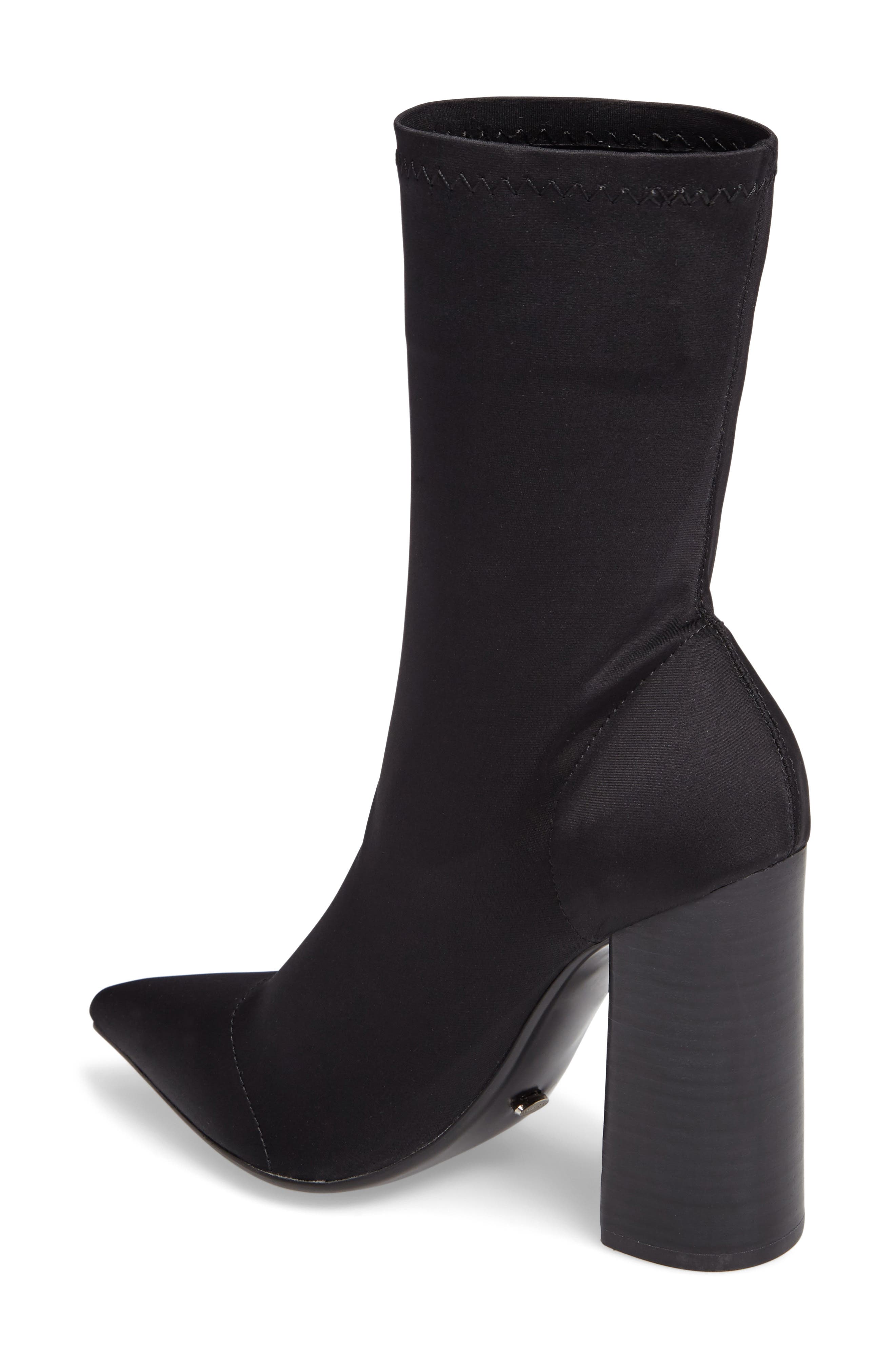 Diddy Velvet Bootie, Alternate, color, BLACK LYCRA