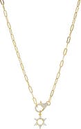 BY ADINA EDEN CZ Star of David Clasp Charm Necklace