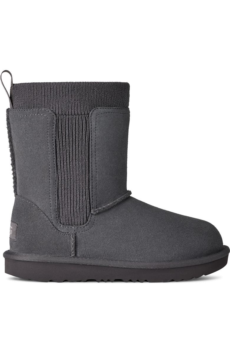 UGG<sup>®</sup> Kids' Classic Stretch Cuff Boot, Alternate, color, Obsidian