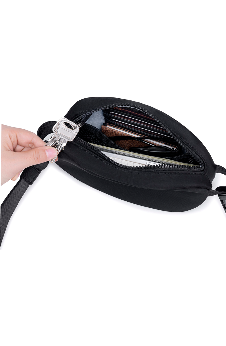 Lux and Nyx Origami Sling Bag and Belt Bag For Women, Alternate, color, Black