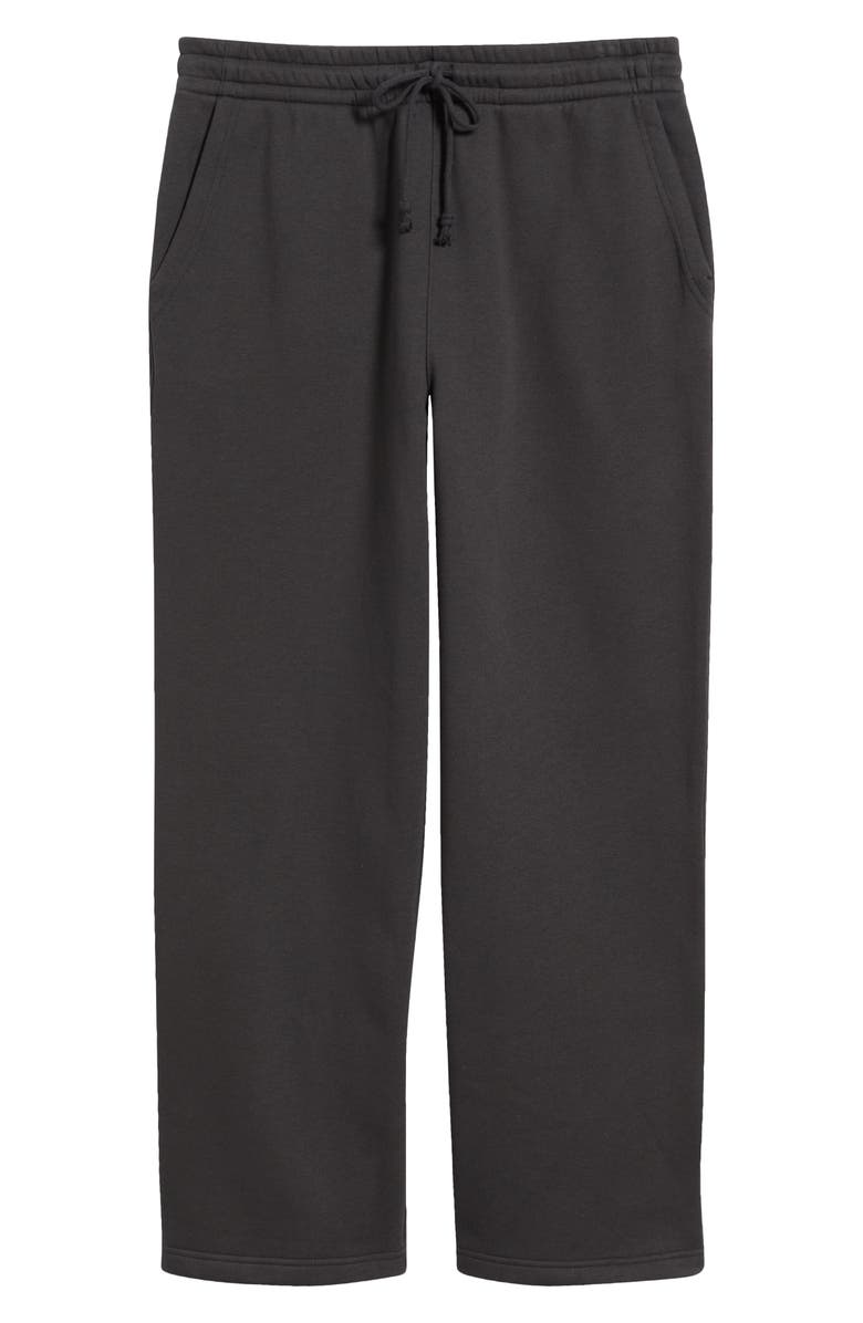 BP. Straight Leg Fleece Sweatpants, Alternate, color, Black Faded