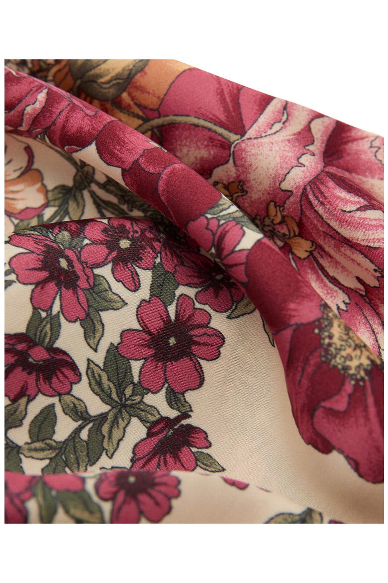 Floral Print Scarf, Alternate, color, ECRU