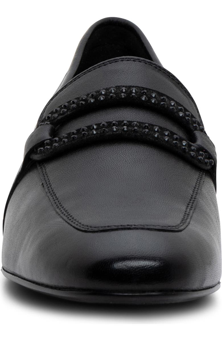 ara Lynda Rhinestone Loafer, Alternate, color, Black