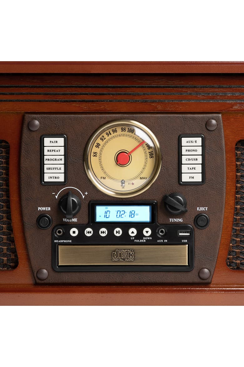 Navigator 8 in 1 Wood Record Player, Alternate, color, Mahogany