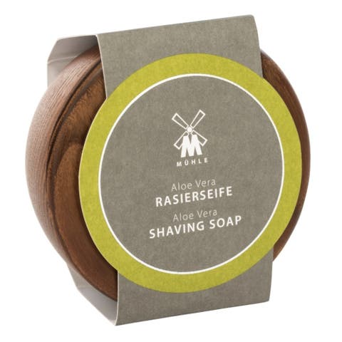 Aloe Vera Shaving Soap in Steamed Ash Bowl