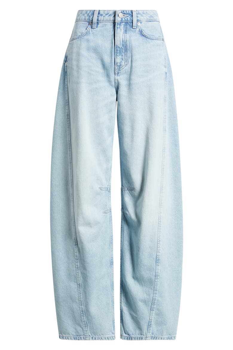 High Waist Balloon Leg Jeans, Alternate, color, DK BU