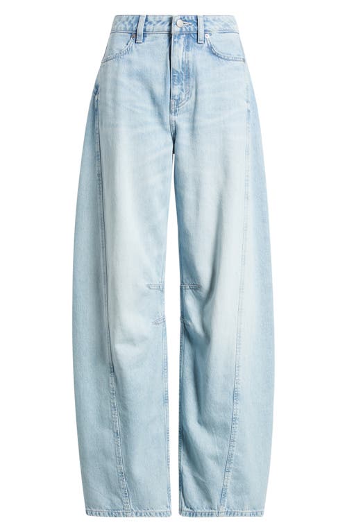 Hugo Boss Boss Orange High Waist Balloon Leg Jeans In Blue