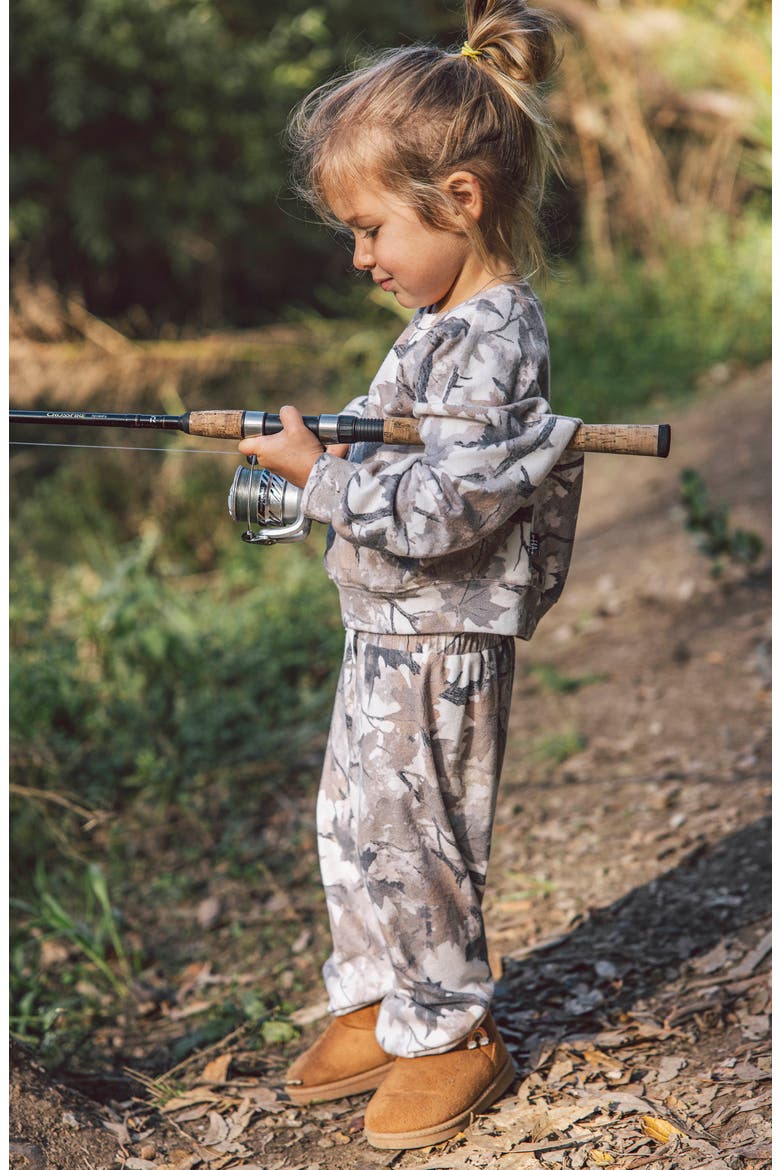 Kids' Camo Hacci Sweatshirt & Joggers Set, Alternate, color, IVORY