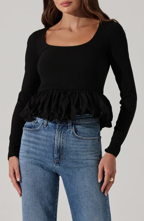 Bubble Peplum Top