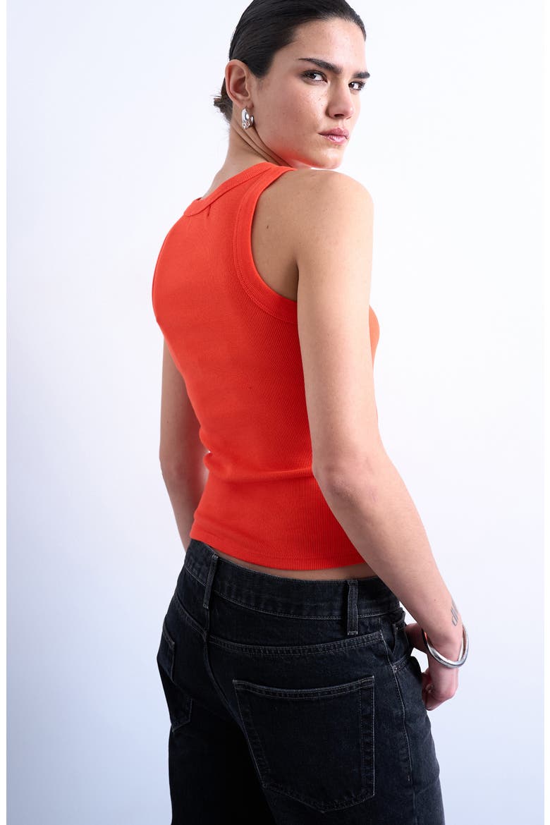 Rib Racerback Tank, Alternate, color, ORANGE