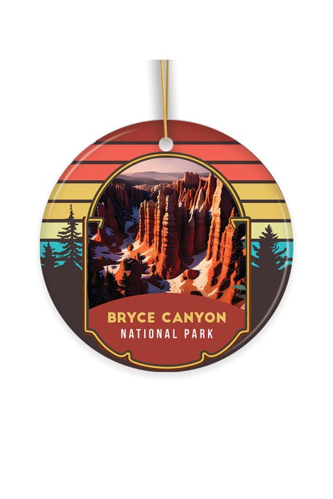 Bryce Canyon National Park Retro Themed Ornament