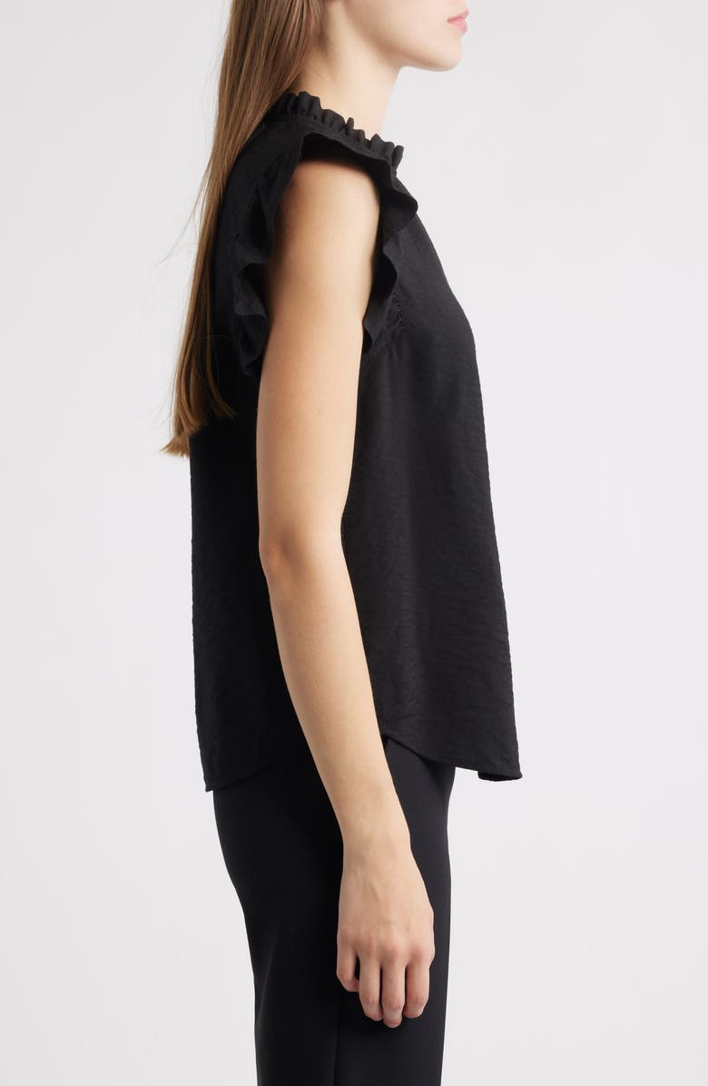 Anne Klein Textured Flutter Sleeve Woven Top, Alternate, color,