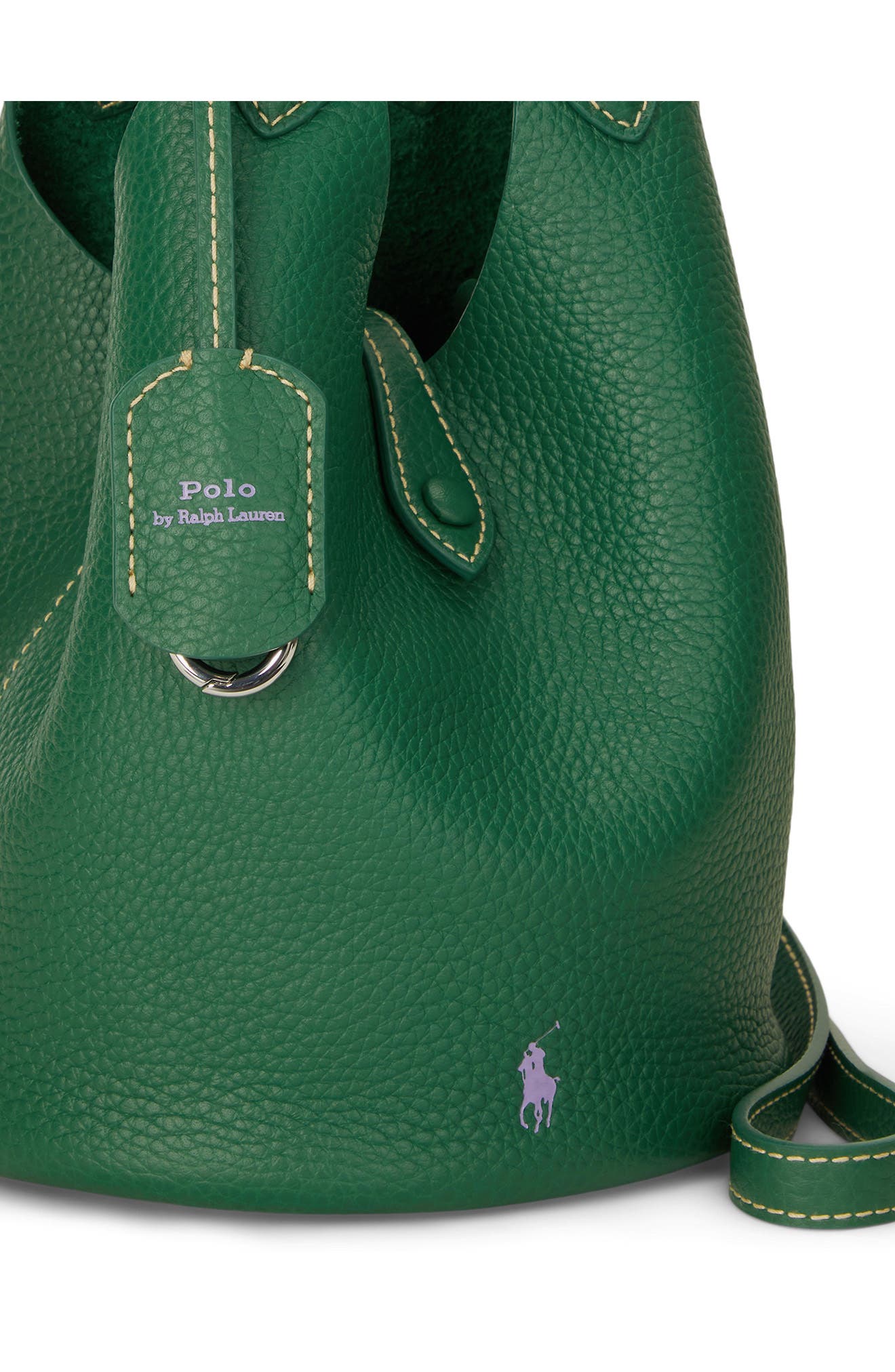 Small Polo Play Pebble Leather Crossbody Tote, Alternate, color, JUNIPER