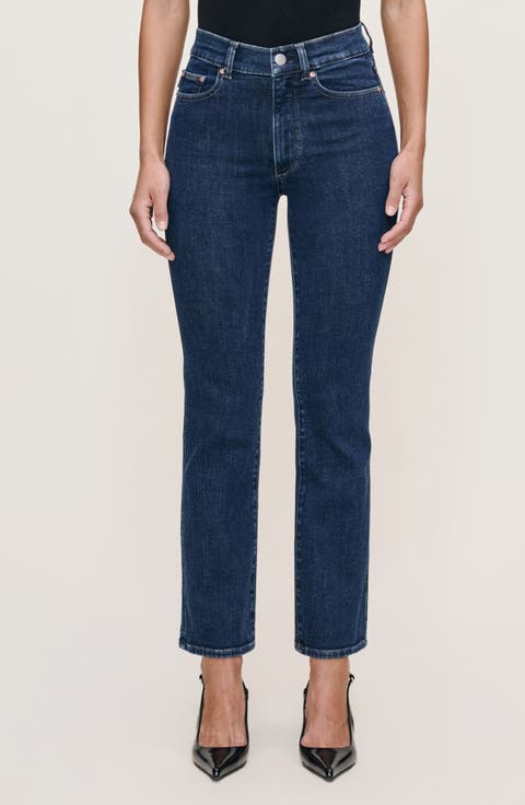 Halle Straight Instasculpt™ High Rise Jeans (Lake House)