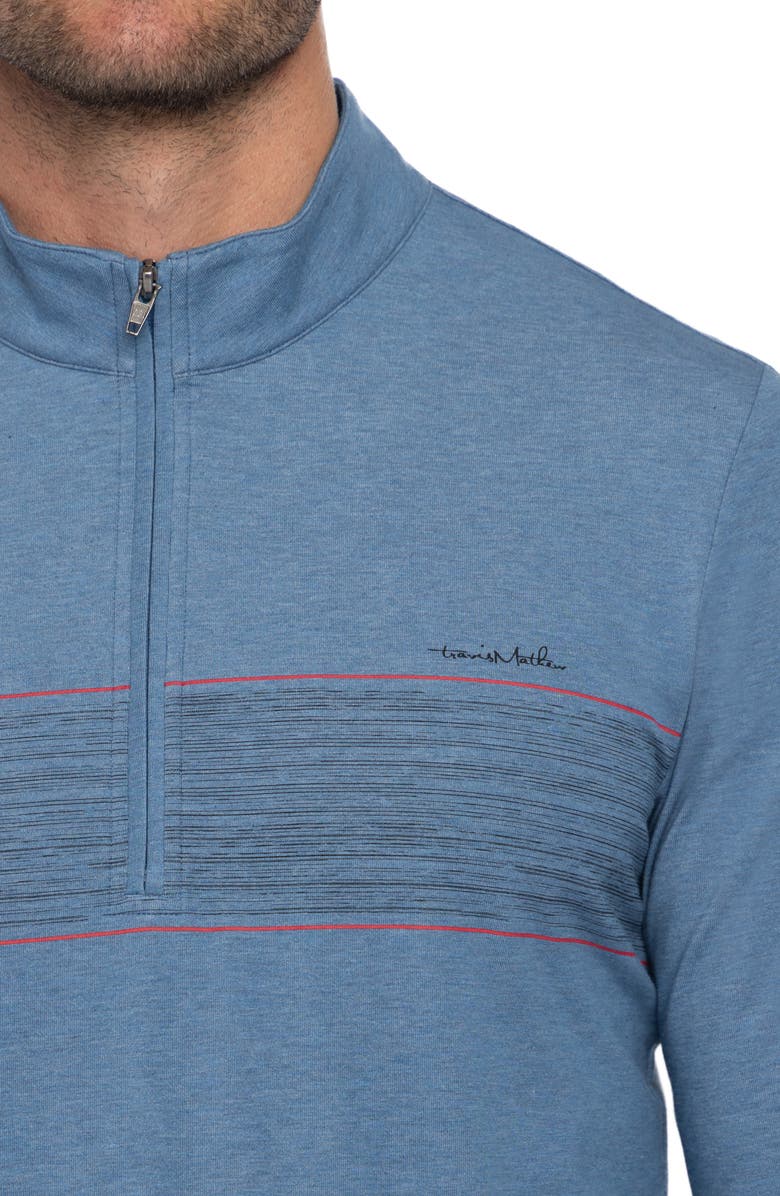 TravisMathew Splash of Color Stretch Cotton Blend Half Zip Pullover, Alternate, color, 