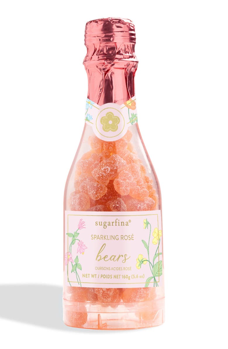 sugarfina La Vie en Rose Sparkling Rosé Gummy Bear Celebration Bottle, Main, color, Pink