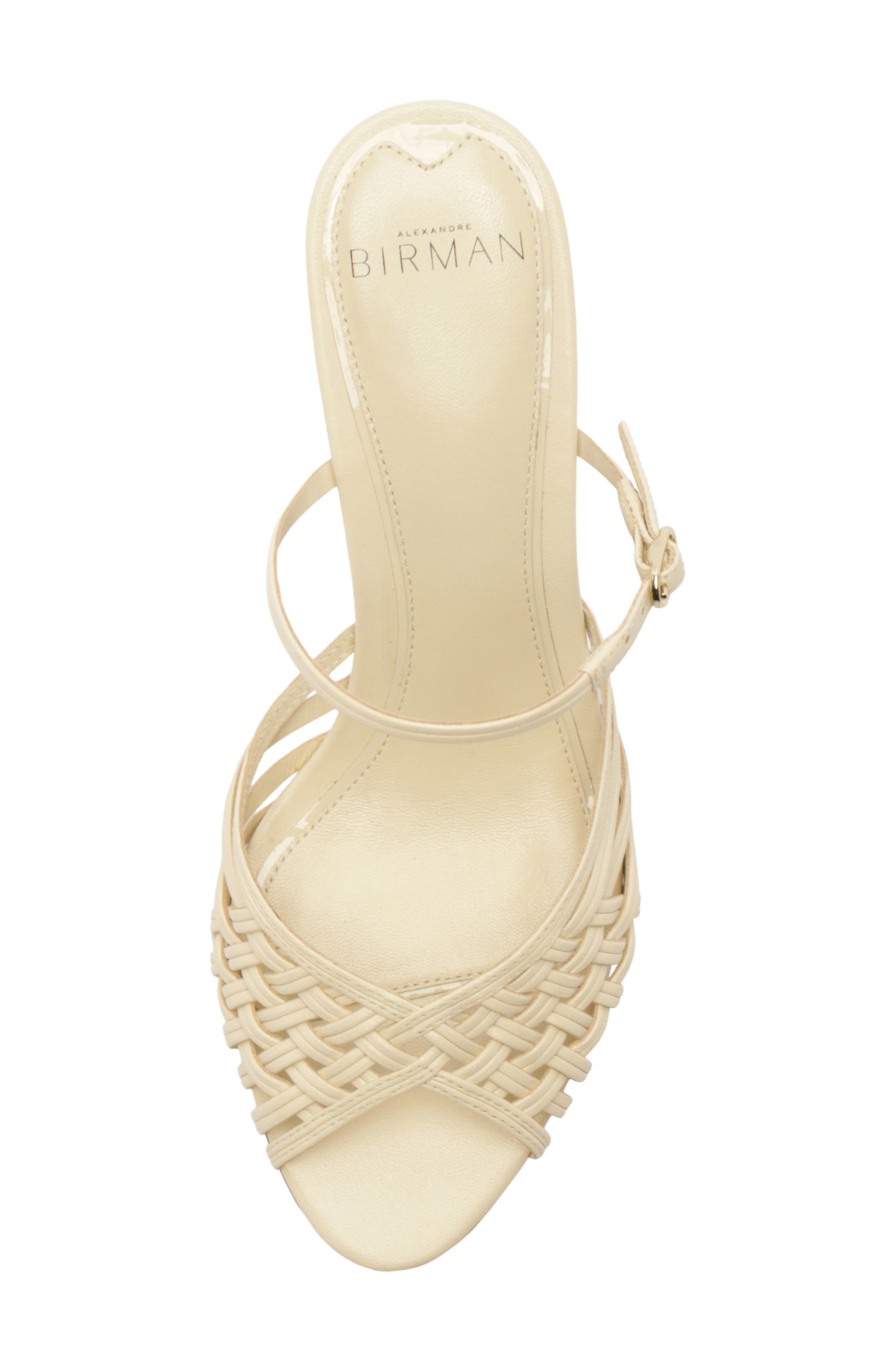 Lilian Woven Wedge Slide Sandal, Alternate, color, EGGSHELL