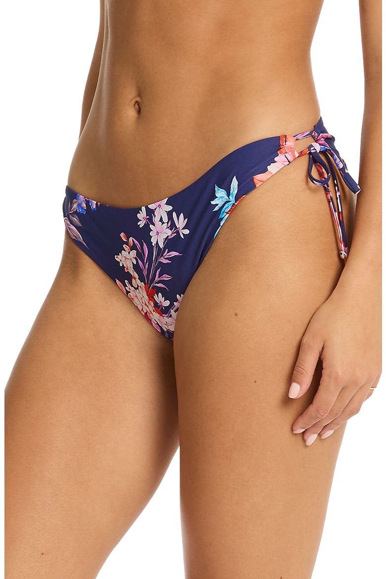 Indochine Side Tie Bikini Bottoms, Alternate, color, FRENCH NAVY