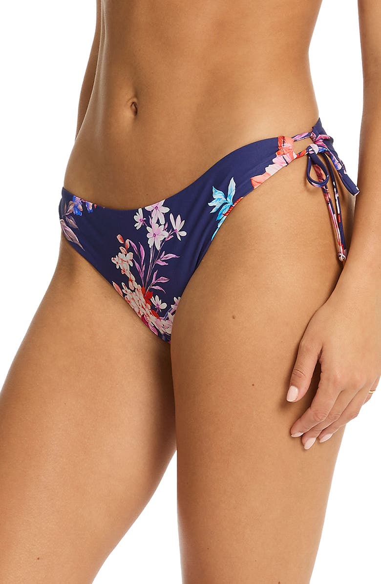 Sea Level Indochine Side Tie Bikini Bottoms, Alternate, color, French Navy