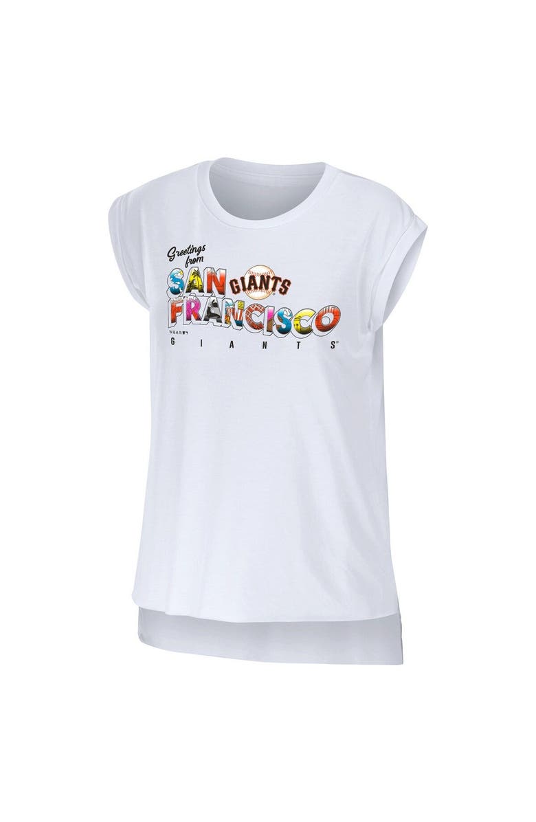 WEAR by Erin Andrews Women's WEAR by Erin Andrews White San Francisco Giants Greetings From T-Shirt, Alternate, color, White