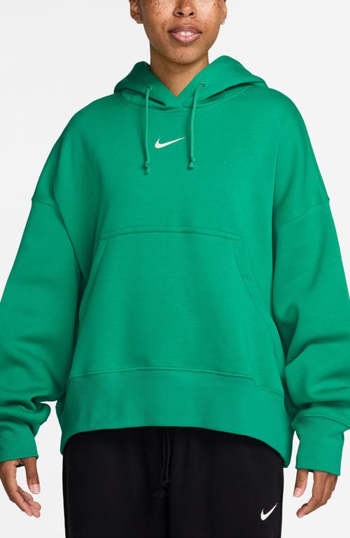 Shop Nike Sportswear Phoenix Fleece Pullover Hoodie In Stadium Green/sail