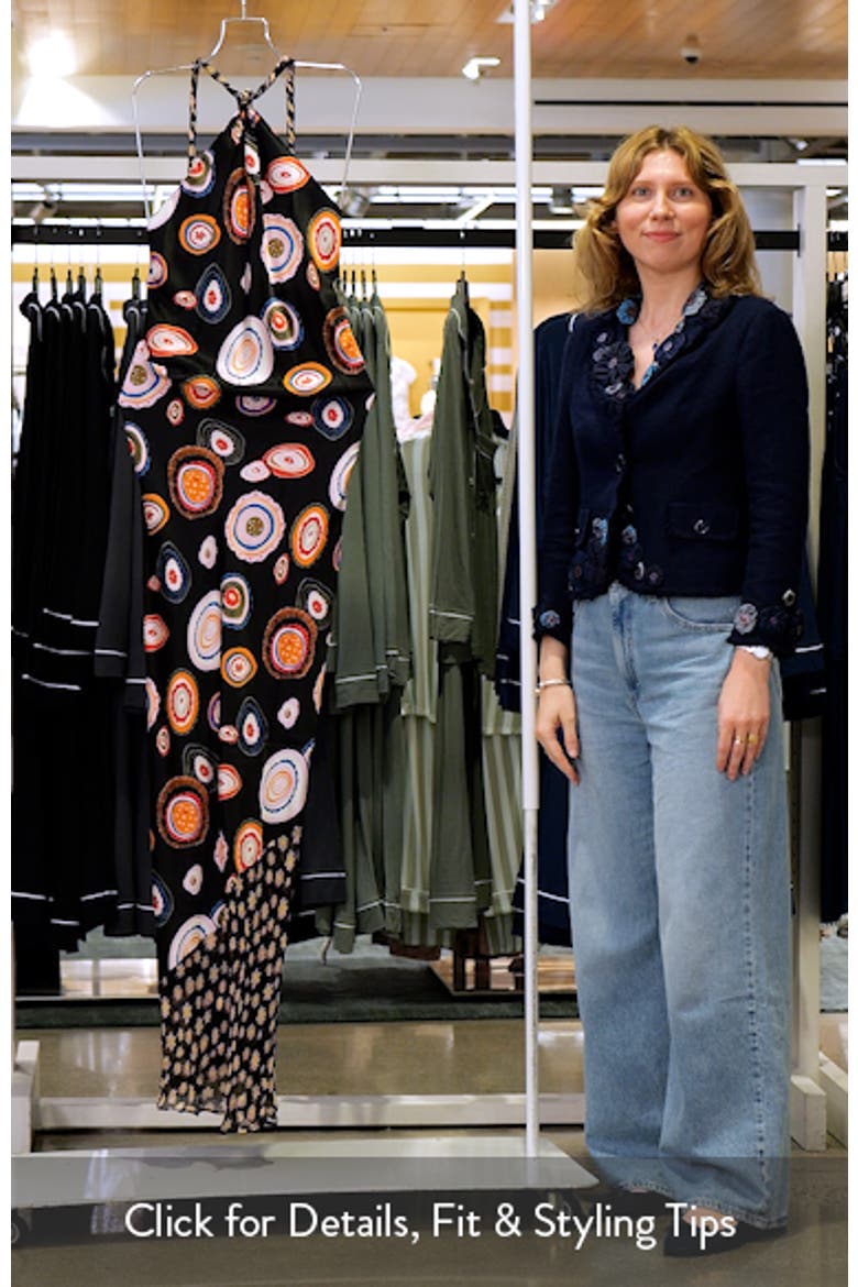 Charli Print Sleeveless Stretch Silk Maxi Dress video