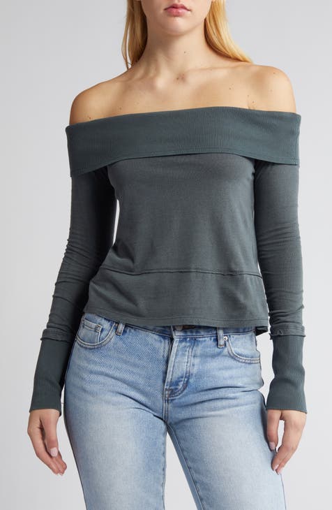 Pollie Off the Shoulder Long Sleeve Top