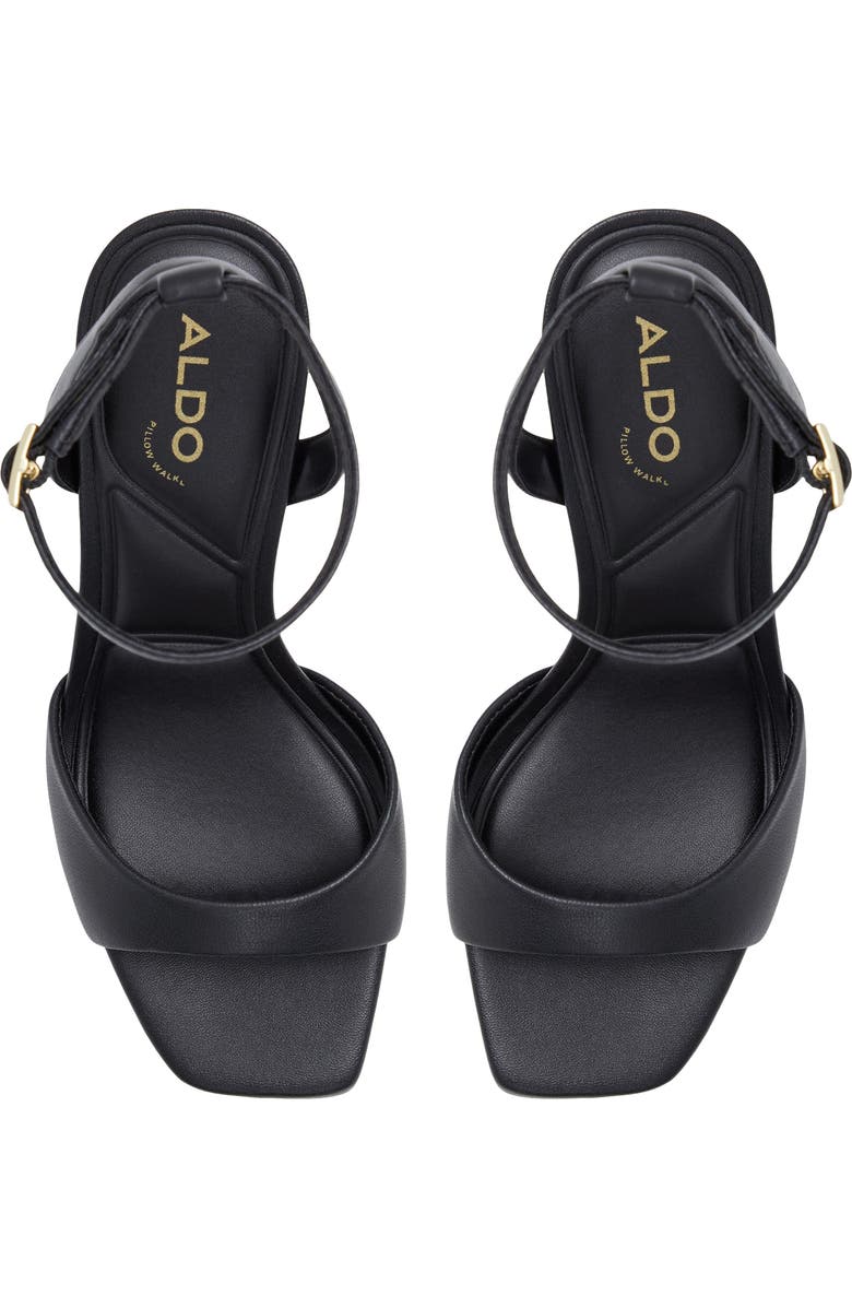 ALDO Sake Ankle Strap Sandal, Alternate, color, Black