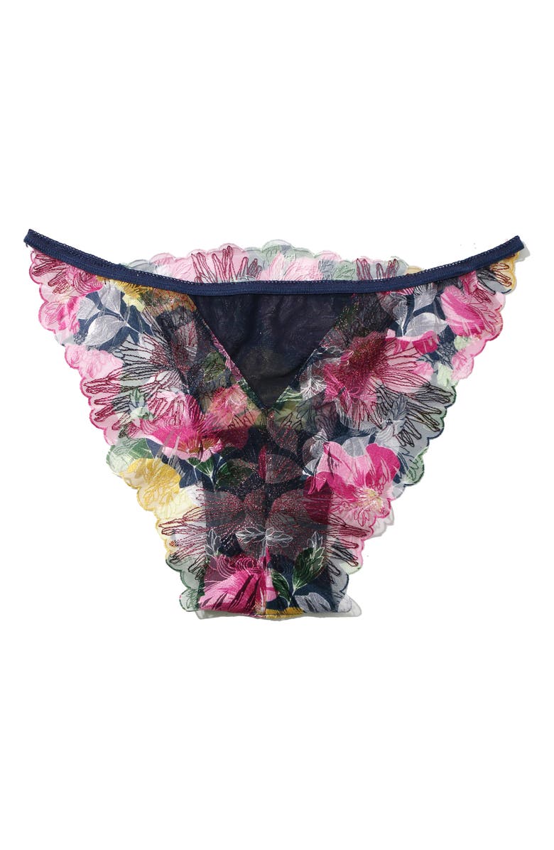 Hanky Panky Wildly Bloom Tanga, Alternate, color, Dark Sky Blue