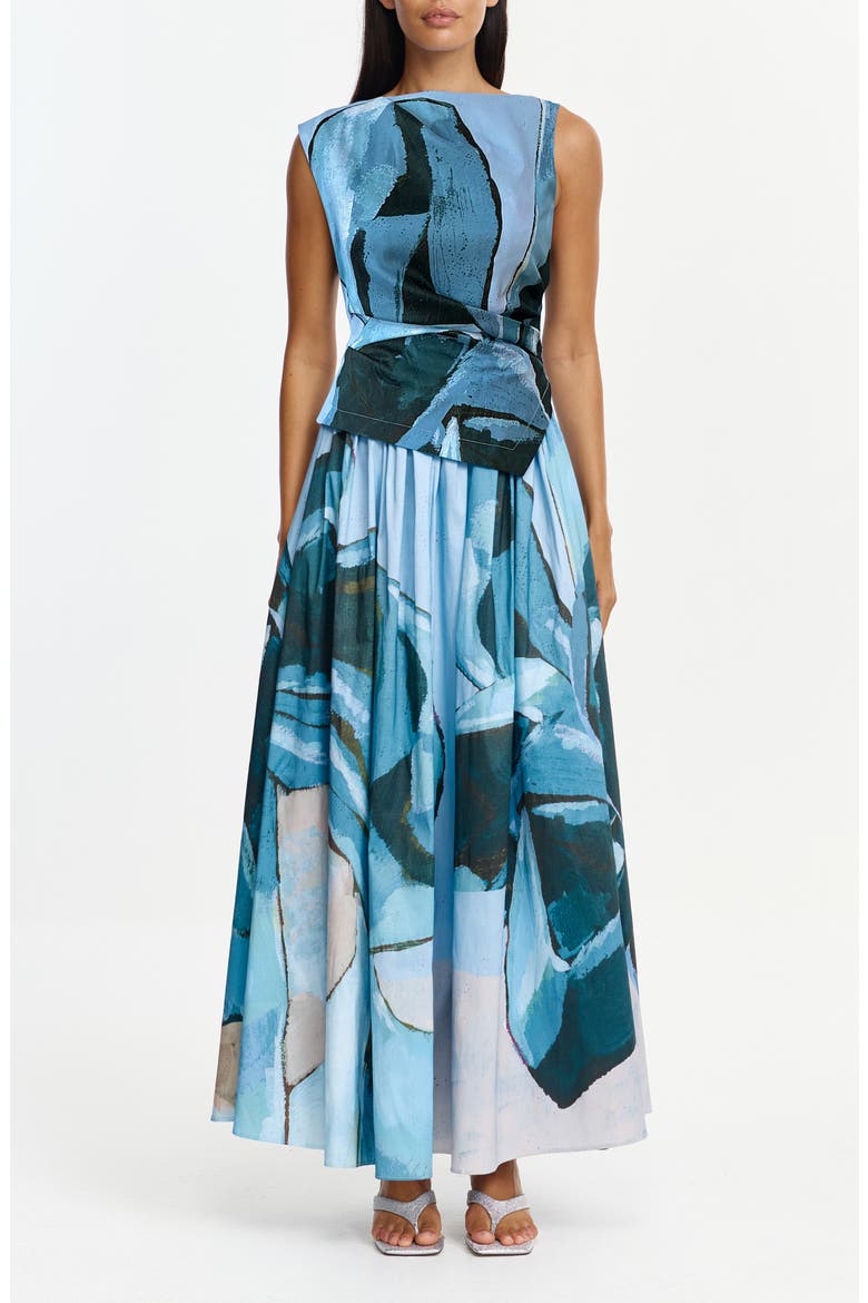 Robaker Print Sleeveless Maxi Dress, Main, color, FESTIVUS