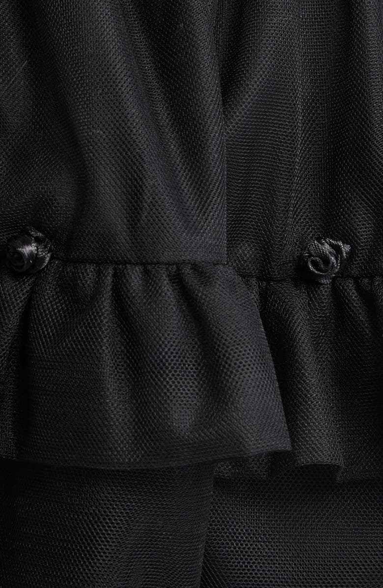 Meruert Tolegen Corset Waist Tiered Maxi Skirt with Faux Hair Bows, Alternate, color, 