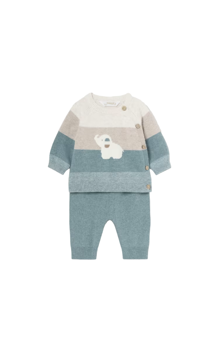 Mayoral Newborn Striped Jumper and Trousers Set, Main, color,