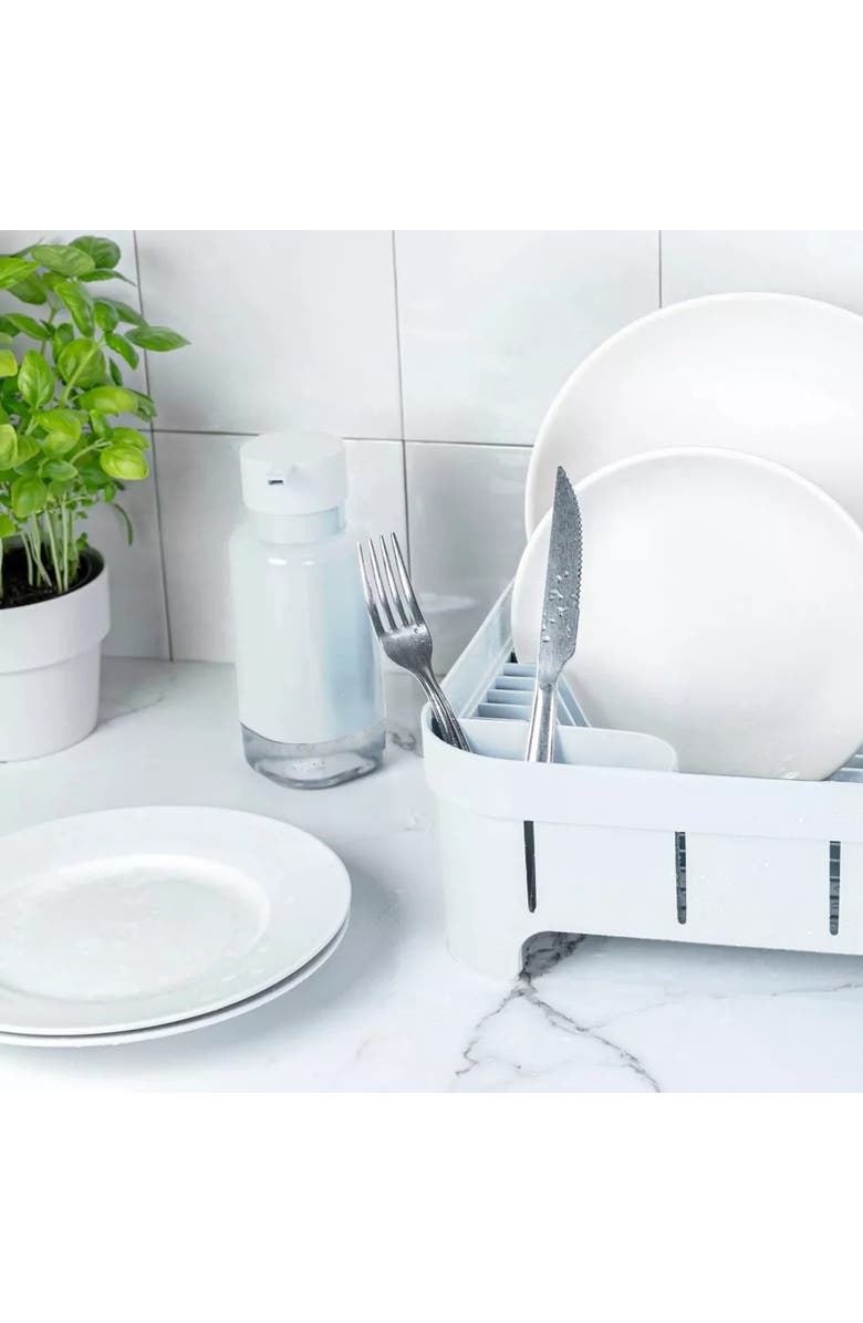 OU Compact Freestanding Plastic Kitchen Dish Drying Rack, Alternate, color,