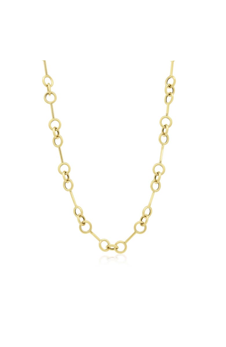 The Lovery Fine Jewelry Interlocked Circle Chain Necklace, Main, color, Yellow Gold