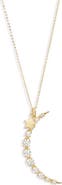 Melinda Maria What Dreams are Made Of Crescent Charm Necklace