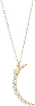 Melinda Maria What Dreams are Made Of Crescent Charm Necklace
