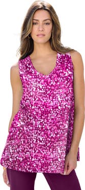 Roaman's Plus Size Cotton Ultimate Swing Tank Top