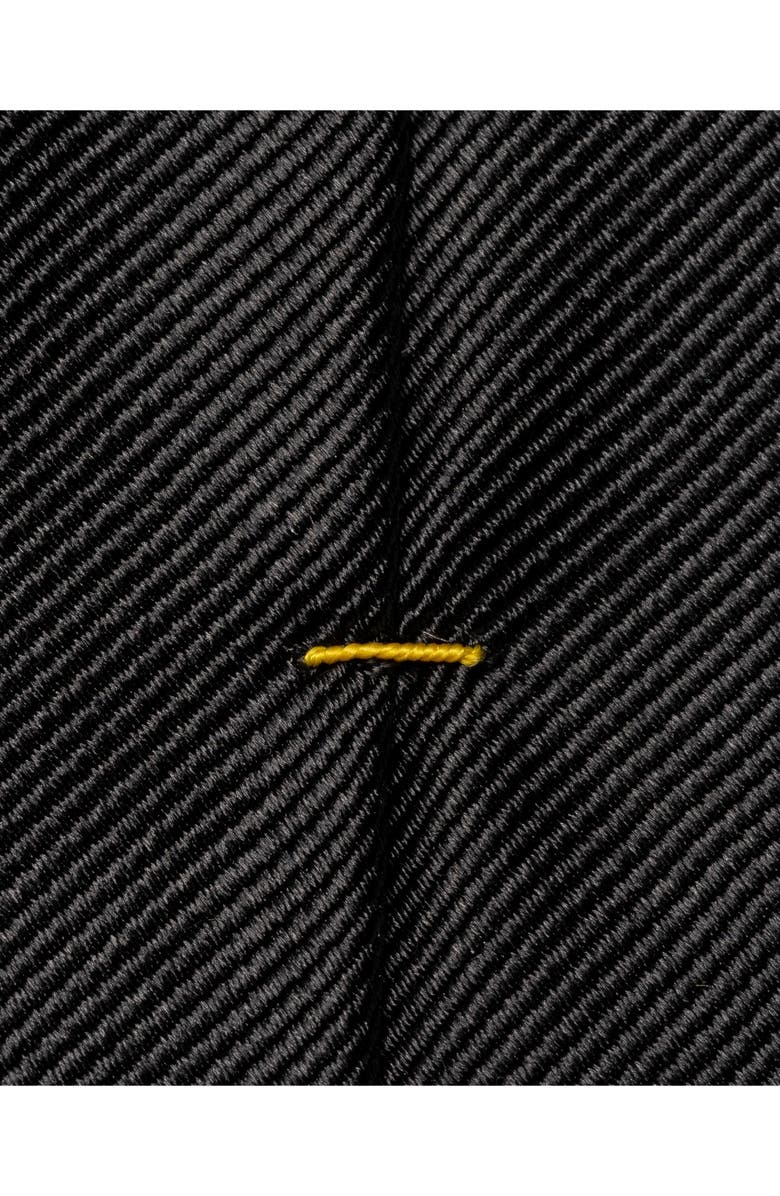 Eton Black Solid Silk Twill Tie, Alternate, color, Black