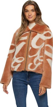 GORSKI Reversible Genuine Shearling Intarsia Jacket