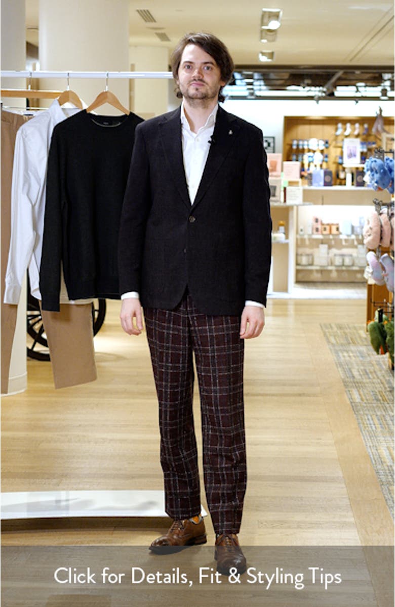 Hampton Contemporary Fit Textured Knit Wool Sport Coat, sales video thumbnail