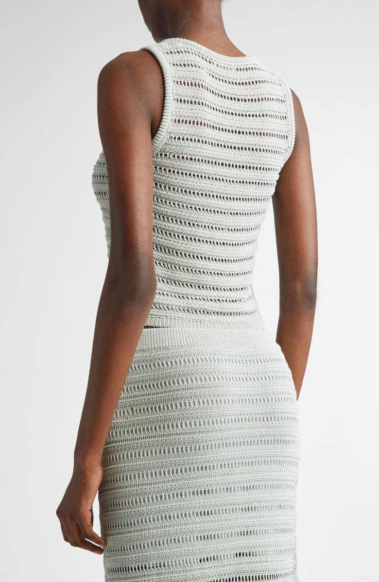 A.L.C. Kira Open Stitch Cotton Blend Sweater Tank, Alternate, color, Cascade