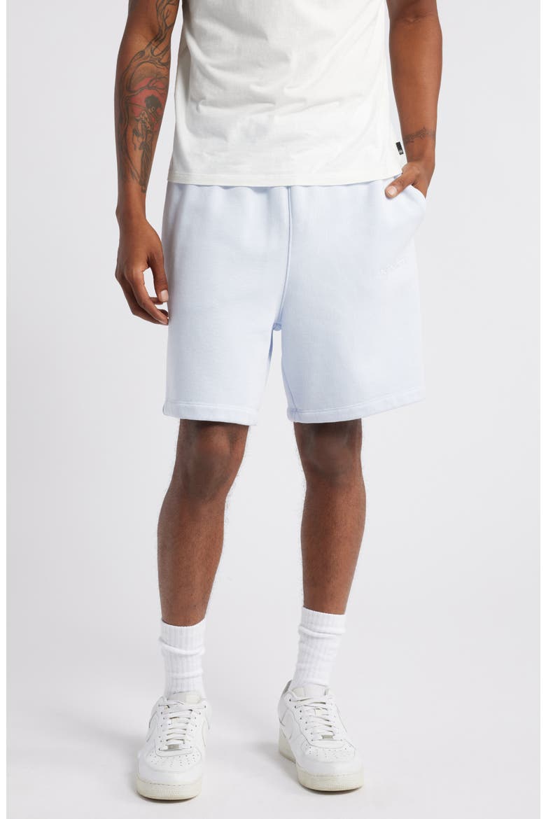 Wordmark Fleece Sweat Shorts, Main, color, FOOTBALL GREY
